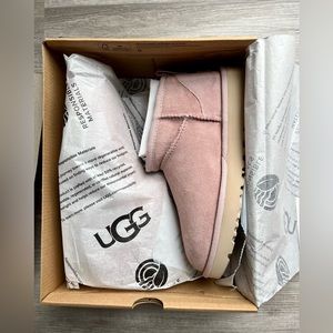 Rose Grey UGG classic ultra mini boots